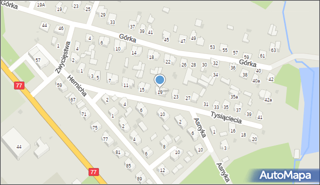 Rudnik nad Sanem, Tysiąclecia, 19, mapa Rudnik nad Sanem