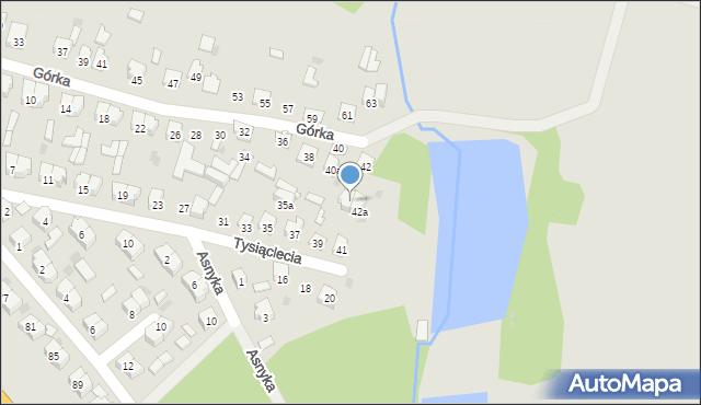 Rudnik nad Sanem, Tysiąclecia, 39A, mapa Rudnik nad Sanem