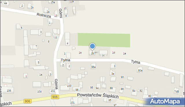 Sadów, Tylna, 1b, mapa Sadów