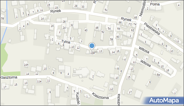 Ścinawa Mała, Tylna, 12a, mapa Ścinawa Mała