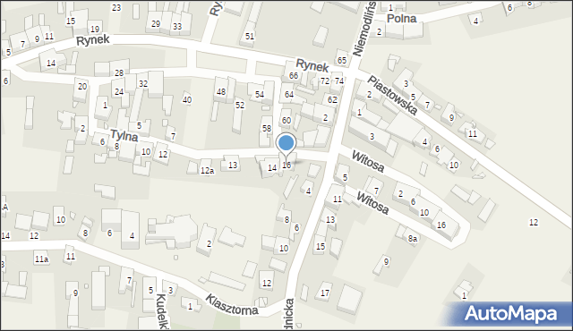 Ścinawa Mała, Tylna, 16, mapa Ścinawa Mała