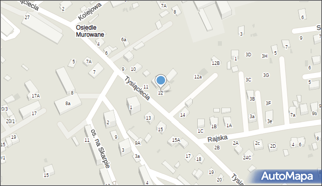 Sędziszów, Tysiąclecia, 12, mapa Sędziszów