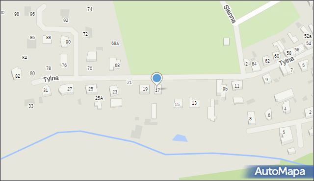 Sianów, Tylna, 17, mapa Sianów