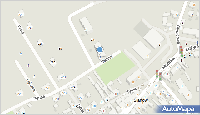 Sianów, Tylna, 2, mapa Sianów