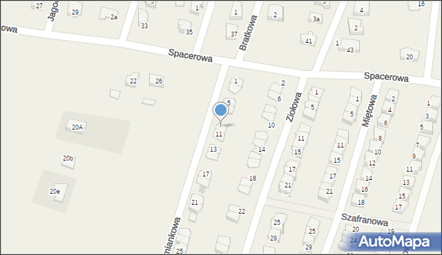 Siemianice, Tymiankowa, 9, mapa Siemianice