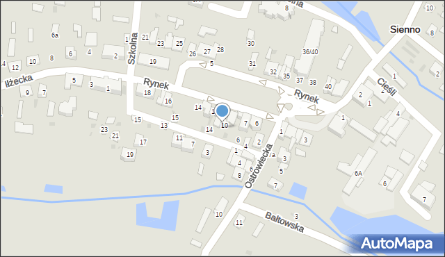 Sienno, Tylna, 10, mapa Sienno