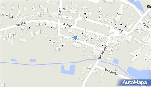 Sienno, Tylna, 11, mapa Sienno