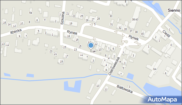 Sienno, Tylna, 16, mapa Sienno