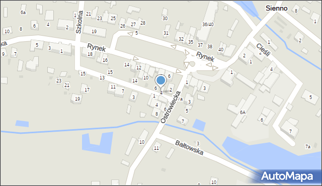 Sienno, Tylna, 4, mapa Sienno