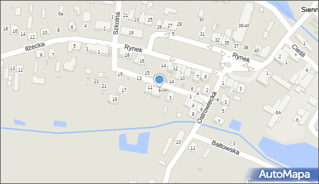 Sienno, Tylna, 7, mapa Sienno