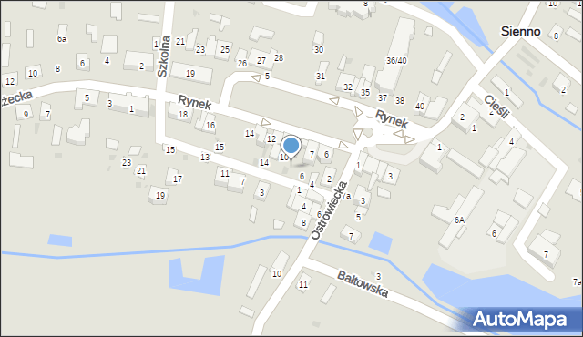 Sienno, Tylna, 8, mapa Sienno