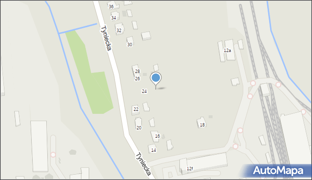 Skawina, Tyniecka, 24c, mapa Skawina