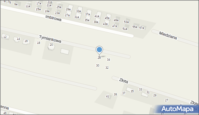 Skowarcz, Tymiankowa, 28, mapa Skowarcz