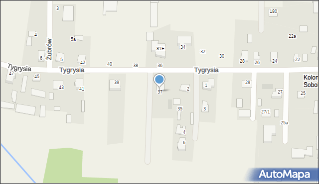 Sobolewo, Tygrysia, 37, mapa Sobolewo