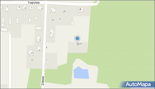 Sobolewo, Tygrysia, 1D, mapa Sobolewo