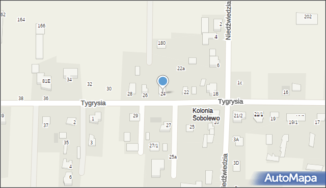 Sobolewo, Tygrysia, 24, mapa Sobolewo