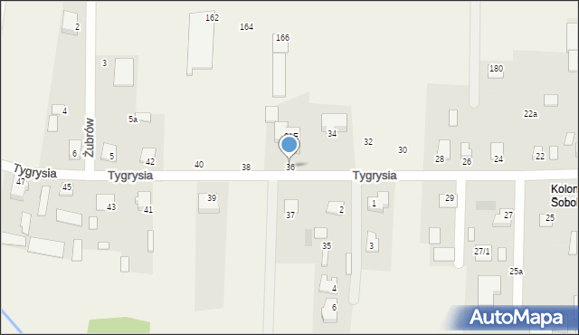 Sobolewo, Tygrysia, 36, mapa Sobolewo