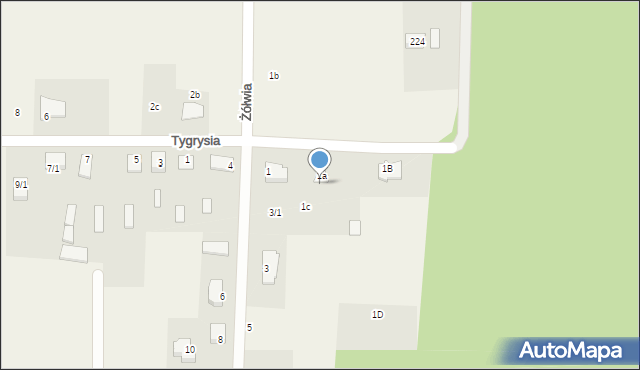 Sobolewo, Tygrysia, 3A, mapa Sobolewo