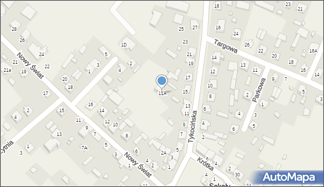 Sokoły, Tykocińska, 11A, mapa Sokoły