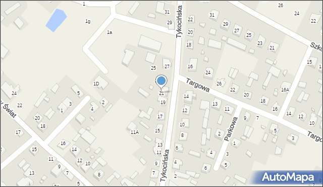 Sokoły, Tykocińska, 21, mapa Sokoły