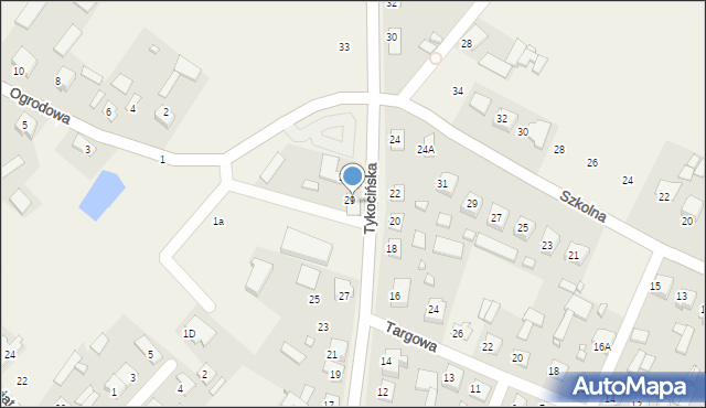 Sokoły, Tykocińska, 29A, mapa Sokoły