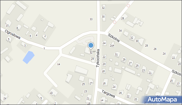 Sokoły, Tykocińska, 31, mapa Sokoły