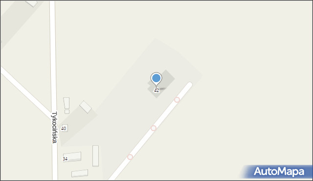 Sokoły, Tykocińska, 42, mapa Sokoły
