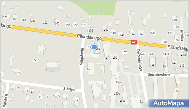 Stąporków, Tysiąclecia, 1b, mapa Stąporków