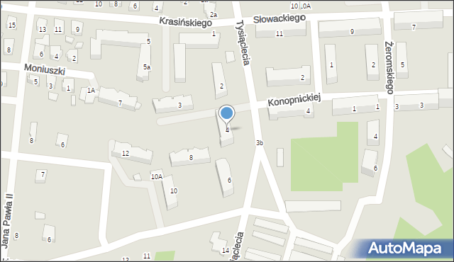 Stąporków, Tysiąclecia, 4, mapa Stąporków