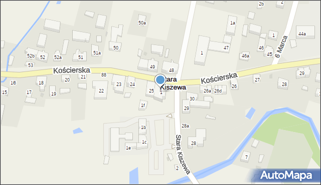 Stara Kiszewa, Tysiąclecia, 1, mapa Stara Kiszewa