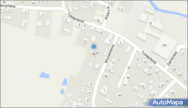 Stara Kiszewa, Tysiąclecia, 8a, mapa Stara Kiszewa