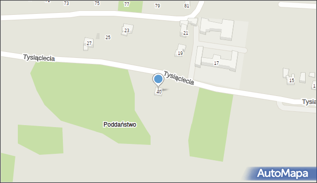 Sułkowice, Tysiąclecia, 40, mapa Sułkowice