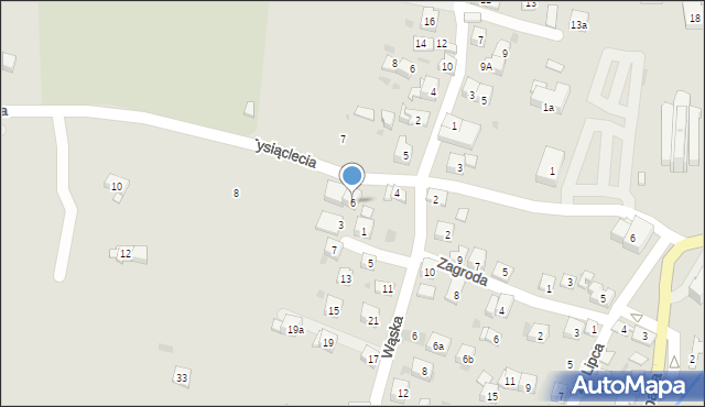 Sułkowice, Tysiąclecia, 6, mapa Sułkowice