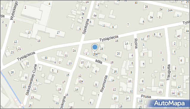 Swarzędz, Tysiąclecia, 20A, mapa Swarzędz