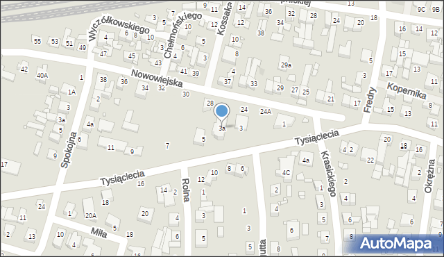 Swarzędz, Tysiąclecia, 3a, mapa Swarzędz