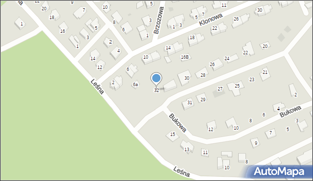 Szubin, Tysiąclecia, 32, mapa Szubin