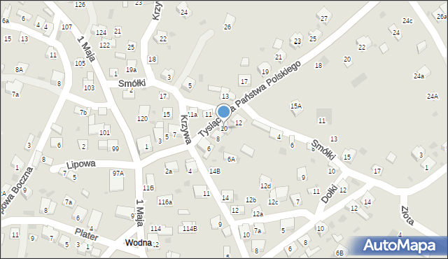 Trzebinia, Tysiąclecia Państwa Polskiego, 10, mapa Trzebinia