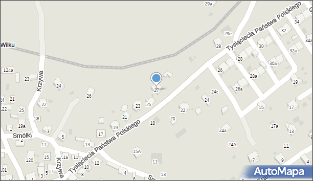 Trzebinia, Tysiąclecia Państwa Polskiego, 27, mapa Trzebinia