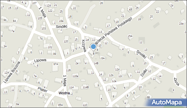 Trzebinia, Tysiąclecia Państwa Polskiego, 6, mapa Trzebinia