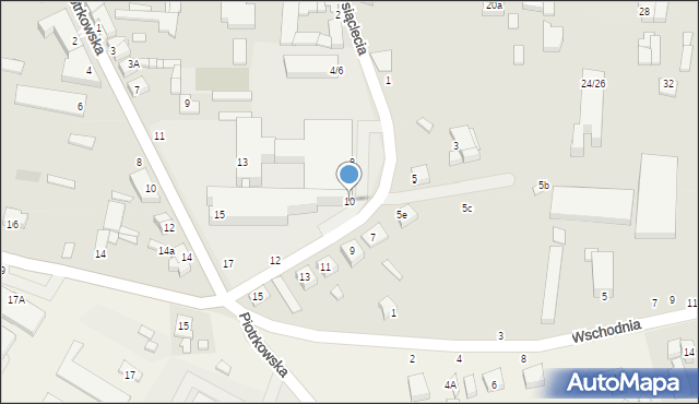 Tuszyn, Tysiąclecia, 10, mapa Tuszyn