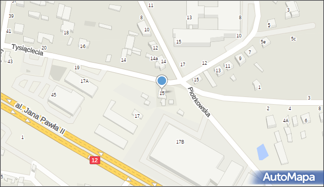 Tuszynek Majoracki, Tysiąclecia, 15, mapa Tuszynek Majoracki