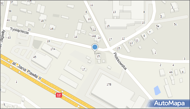 Tuszynek Majoracki, Tysiąclecia, 15A, mapa Tuszynek Majoracki