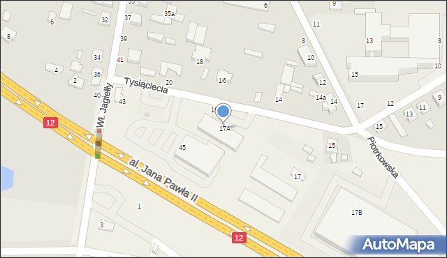 Tuszynek Majoracki, Tysiąclecia, 17A, mapa Tuszynek Majoracki