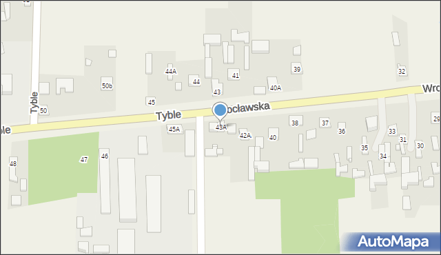 Tyble, Tyble, 43A, mapa Tyble