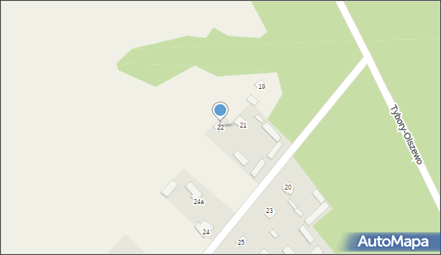 Tybory-Olszewo, Tybory-Olszewo, 22, mapa Tybory-Olszewo