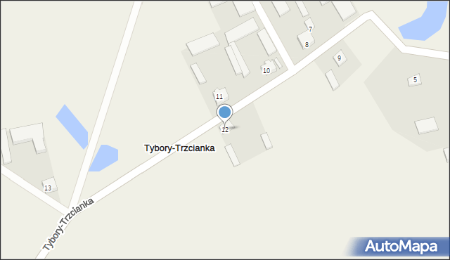 Tybory-Trzcianka, Tybory-Trzcianka, 12, mapa Tybory-Trzcianka