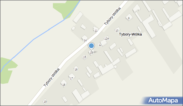 Tybory-Wólka, Tybory-Wólka, 13, mapa Tybory-Wólka