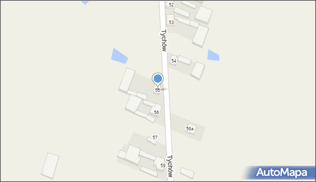 Tychów, Tychów, 55, mapa Tychów