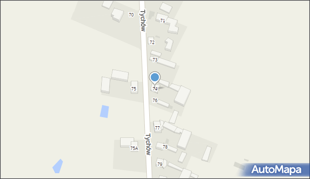 Tychów, Tychów, 74, mapa Tychów