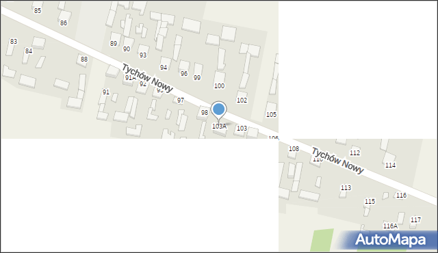 Tychów Nowy, Tychów Nowy, 103A, mapa Tychów Nowy